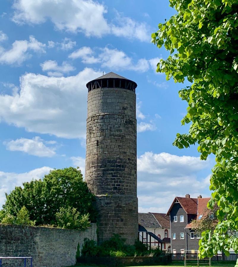 Mittelalterliches Fachwerkhaus Am Diebesturm - Klimatisiert- 巴特索登-阿伦多夫 外观 照片